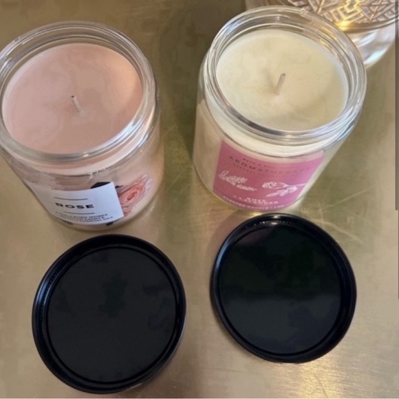Bath and Body Works Rose and Aromatherapy Rose + Lavender Single Wick Candles - Picture 2 of 5